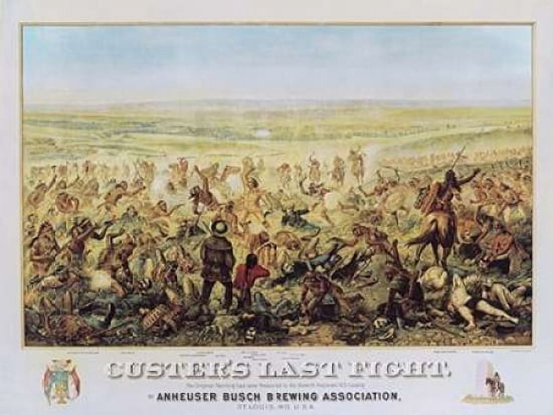 Custers Last Fight Canvas Art - Anonymous (18 x 24)