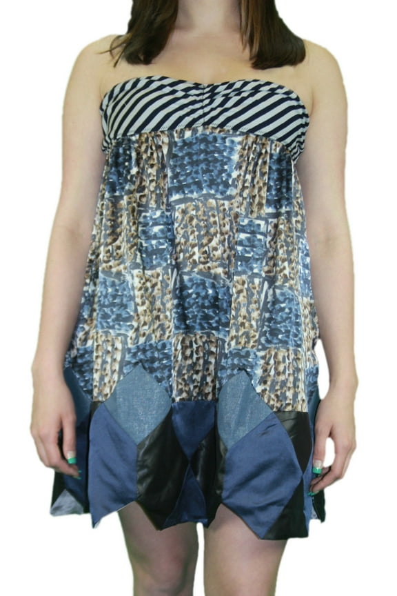 Women's Diamond Blue Leopard Dress 3 Multi-Color