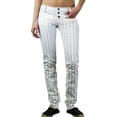thumbnail image 1 of Custo Barcelona Women's Eva Blue Pinstriped Pants 8/42 Blue, 1 of 2