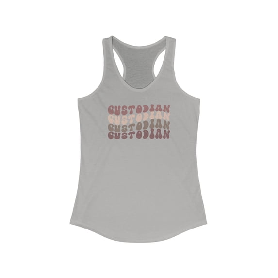 Custodian Appreciation Tank Top Gifts Shirt Womens Sleeveless