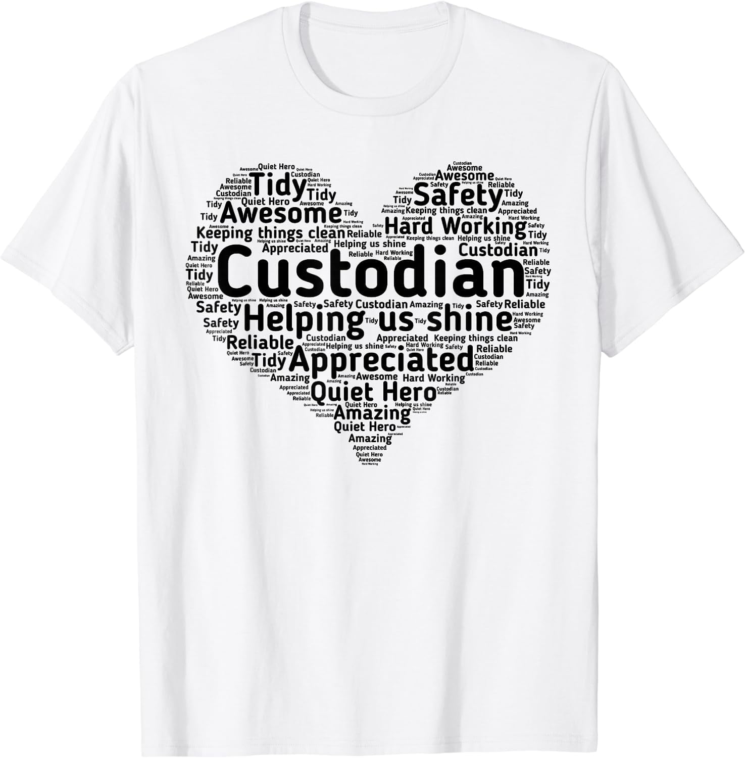 Custodian Job Cool Custodians World Cloud Janitor TShirt