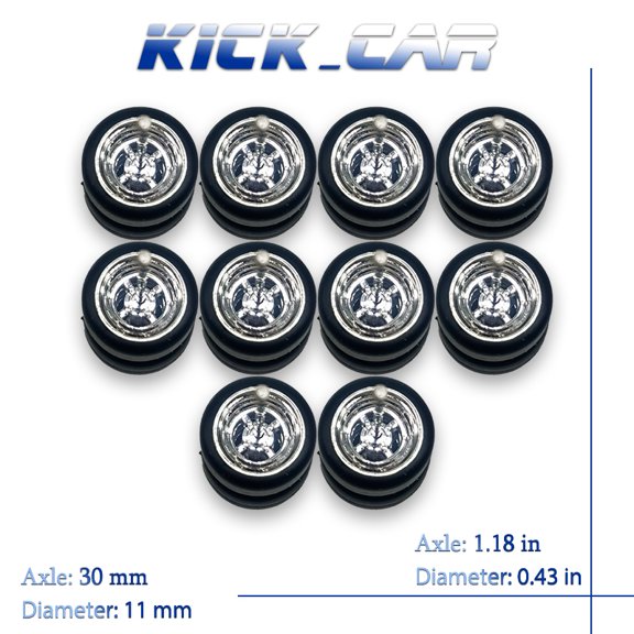 Custom 1/64 Scale Diecast Car Wheels, Assorted Color Model Car Tire Accessories