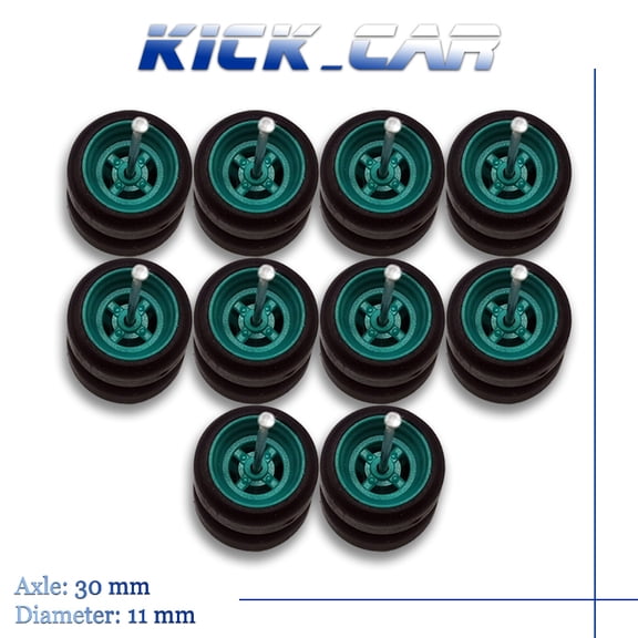 Custom 1/64 Scale Diecast Car Wheels, Assorted Color Model Car Tire Accessories