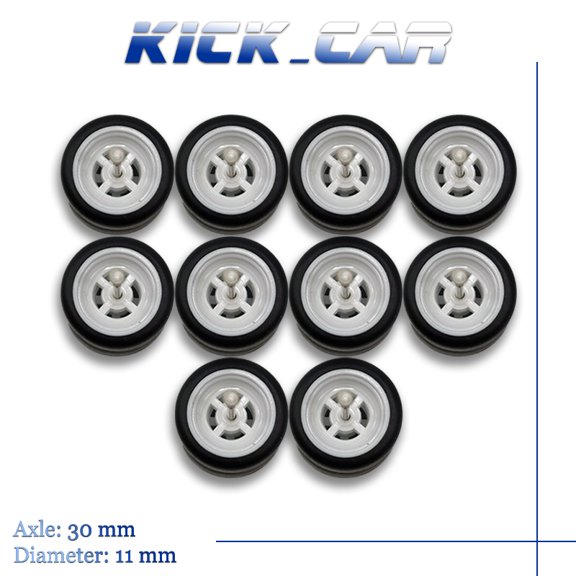 Custom 1/64 Scale Diecast Car Wheels, Assorted Color Model Car Tire Accessories