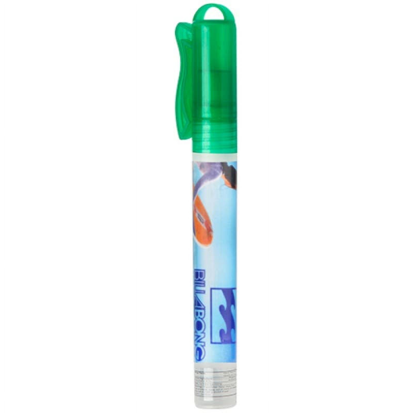 Custom 10 ml Hand Sanitizer Spray Pen, Set of 1000, Personalized Bulk Pack, InfectiGuard Hand Sanitizer with Carabiner Imprinting Keychain Perfume Spray Pen for Travel, Home, and Car Use - Green