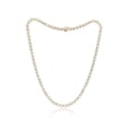 thumbnail image 1 of Custom 14k yellow gold 16.5" 4 prong diamond tennis necklace 14.05 cts round diamonds 123 stones 0.11 each FG color SI clarity. Excellent cut., 1 of 1
