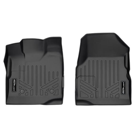 Custom 1st Row Floor Mats Liner Set with Dual Front Floor Posts for 2011-2017 Chevy Equinox, Black