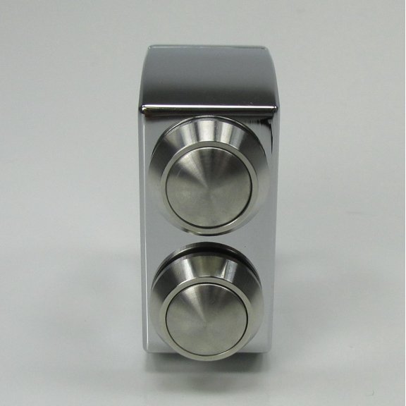 Custom 2-Button Chrome Billet Aluminum Handlebar Switches for Motorcycle - Internally Wired Horn Starter