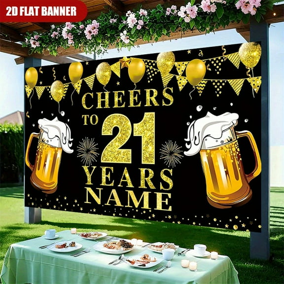Custom 21th Party Decorations Banner 21thSign Backdrop Photo Booth Props Background Party Favors