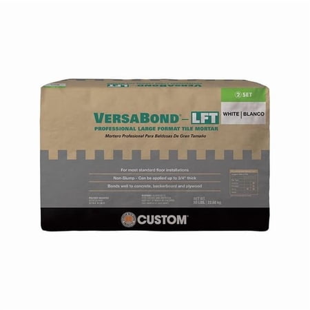 Custom 221826 50 lbs Versabond - Left Fortified Medium Bed Mortar - White