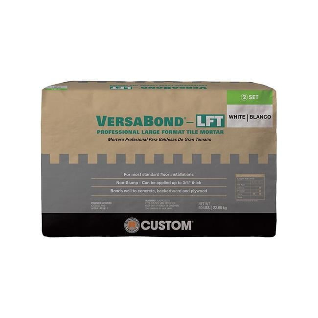 VersaBond White Fortified Medium Bed Tile Mortar, 50 lbs