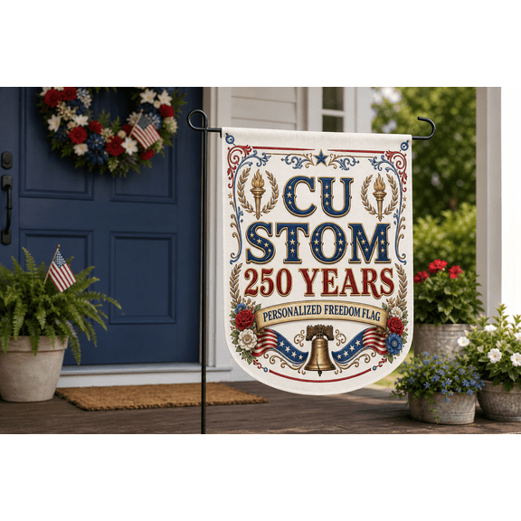 Custom 250 Years Flag Personalized Freedom Flag for Patriotic Yard & Porch Display