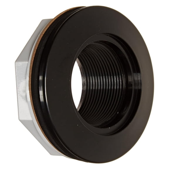 Custom 25550-004-000 1.5" Vinyl I/O Wall Return Fitting - Black