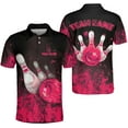 thumbnail image 1 of Custom 3D Bowling Polo Shirts for Men and Women Personalized Team Name Gift Unisex Customized Bowling Short Sleeve Polo Shirt (Pink, 2XL), 1 of 8