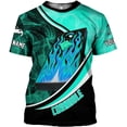 thumbnail image 1 of Custom 3D Cornhole T-Shirt Personalized Cornhole Team Uniform Gift for Men & Women Toss Game Board Bag Apparel (Cyan, XL), 1 of 8