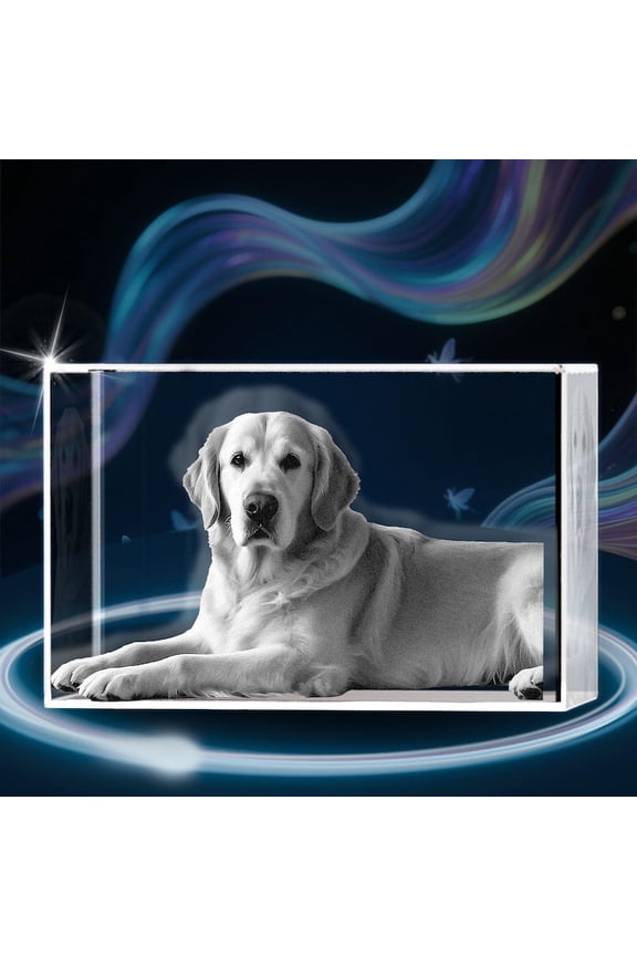 Custom 3D Crystal Photo Gift Personalized Crystal Block with Picture Wedding Couple Mini