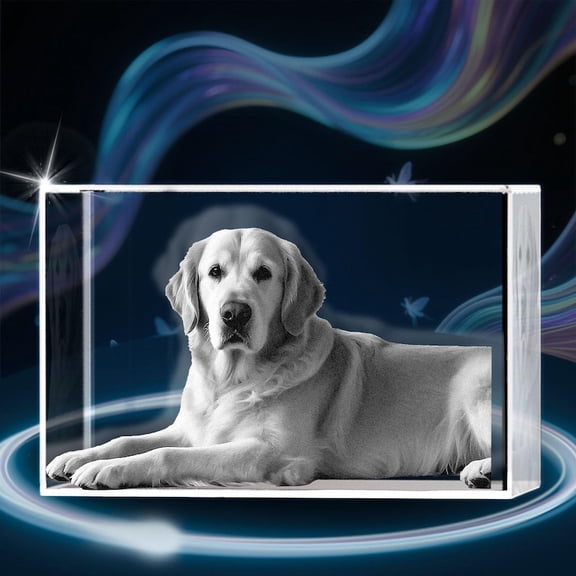 Custom 3D Crystal Photo Gift Personalized Crystal Block with Picture Wedding Couple Mini