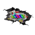 Deep Vinyl Sticker Custom 3D Graffiti Wall Decal Personalized Vinyl Sticker Deep Black ...