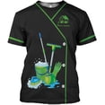 thumbnail image 1 of Custom 3D Housekeeping Shirt for Women Men Personalized Cleaning Outfit Gift Housekeeper Cleaner Tshirt Housekeeping Uniform (Green, 5XL), 1 of 10
