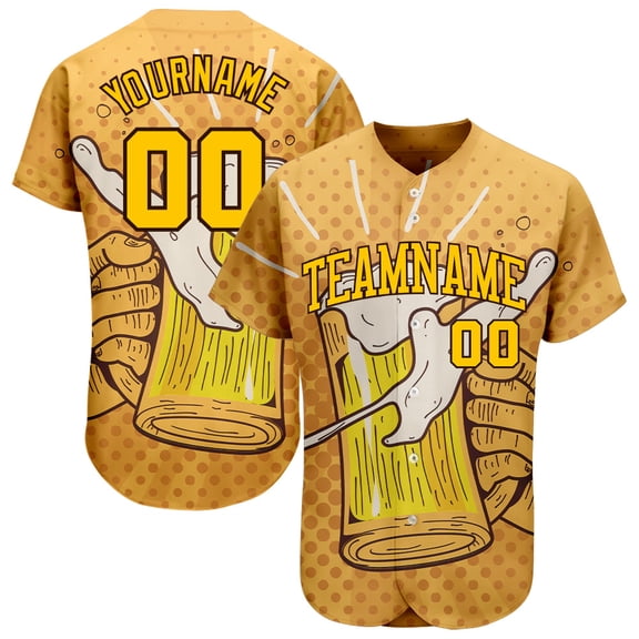 Custom 3D Pattern Design Let's Drink Authentic Baseball Jersey - Hot Sale 2026