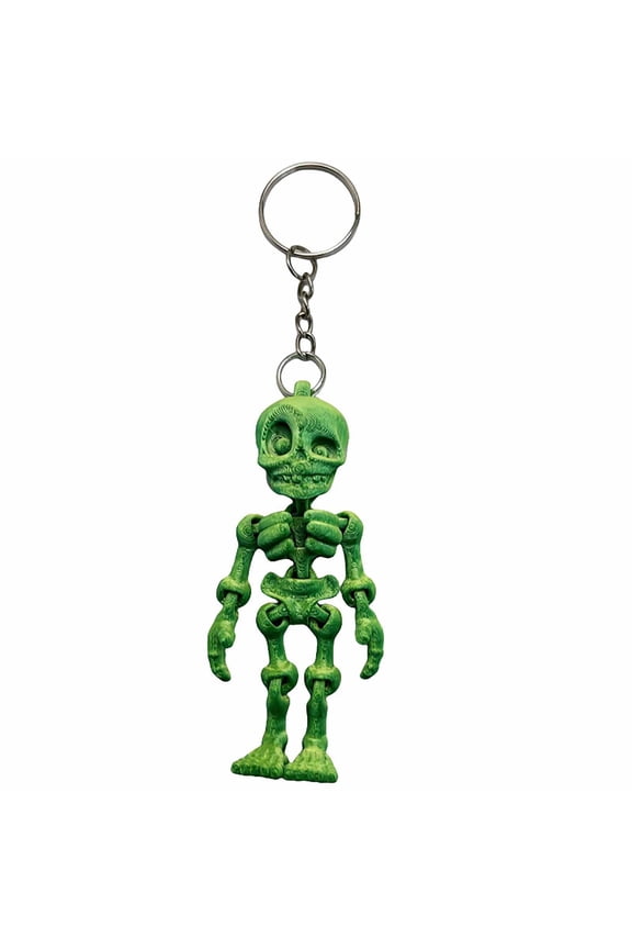 Custom 3D Printed Skeleton Keychain - Unique Handmade Toy Keyring for Bags and Keys - Decorative Accessory for Men and Women