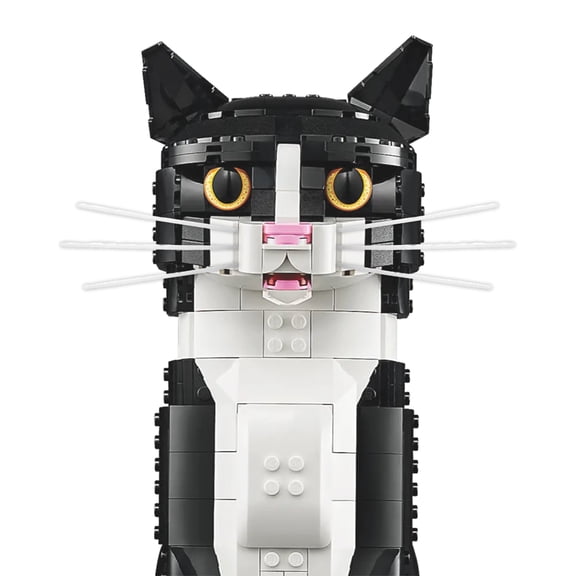 Custom 3D-Printed Whiskers for Lego Tuxedo Cat  6 Pack with 3 Unique Styles