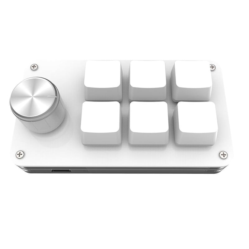 Custom 6 Keys Keyboard Volume Knob Programming Macro Gaming for Photoshop Mechanical Keypad Type-C