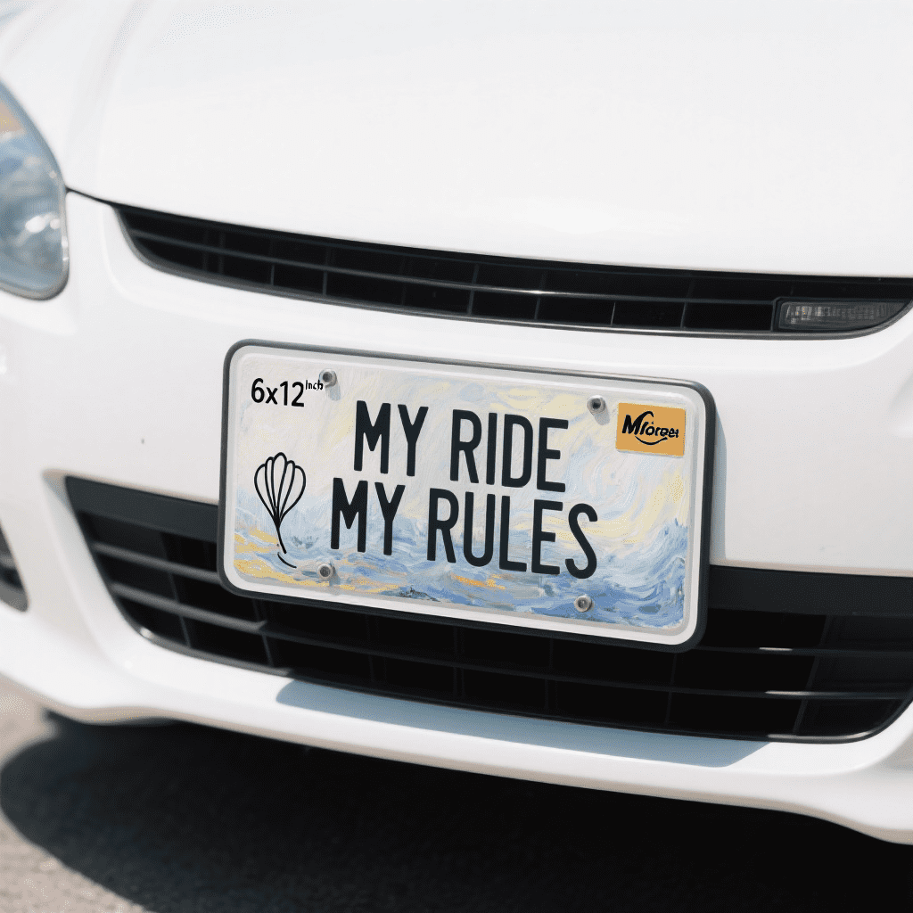 Custom 6x12 Aluminum Front License Plate for Cars/Trucks. DIY with Text ...