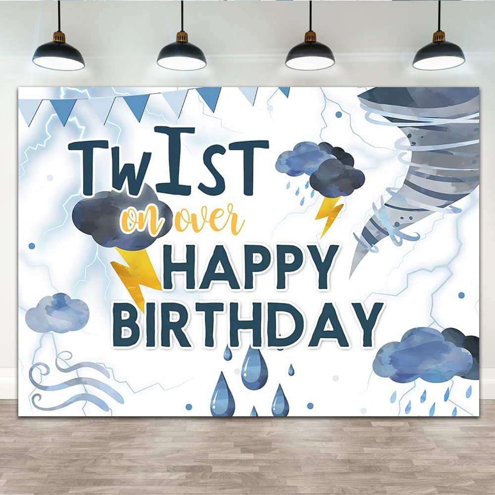 7x5ft Tornado Backdrop - Grey Highway Disaster Scene Photo Background For Studio & Parties