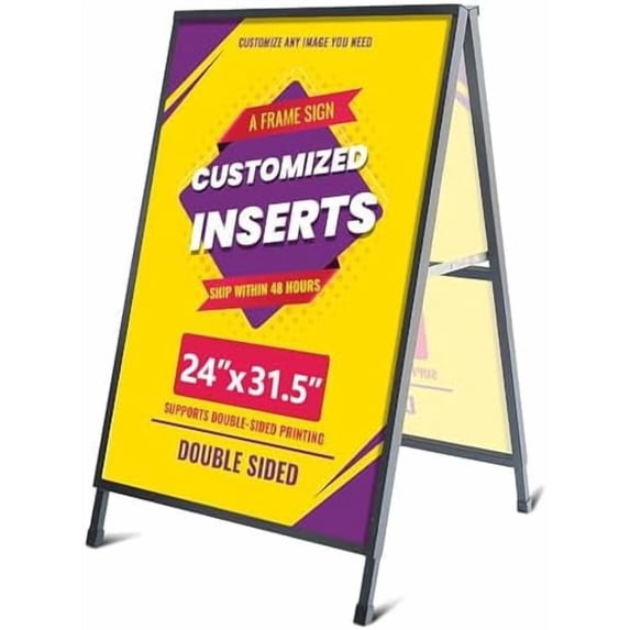 Custom A-Frame Sign Sidewalk Sign 24"x31.5", Sandwich Board Signs ...