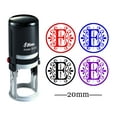 thumbnail image 1 of Custom A-Z Alphabet Stamp In Black Ink Monogram Round Rubber Stamp Self Inking Initial Stamp SHINY Mini Stamper 20 mm, 1 of 1