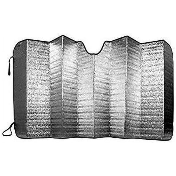 Custom Accessories Solar Shield Folding Sunshade - Universal Fit - 27 x 67 Inches, Silver