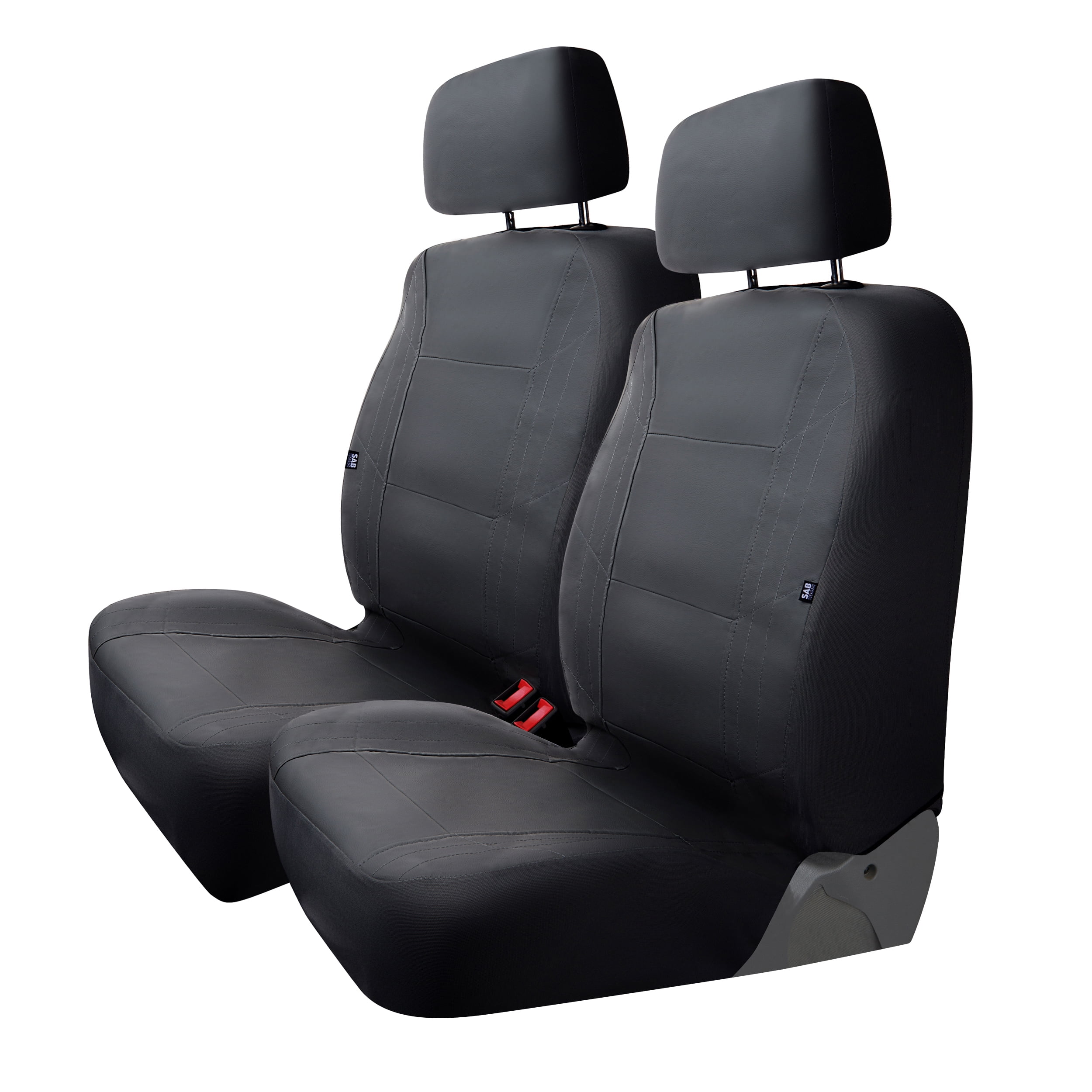 Custom Accessories 2 Piece Low Back Midnight Plush Car Seat Covers Black,  40410WDC