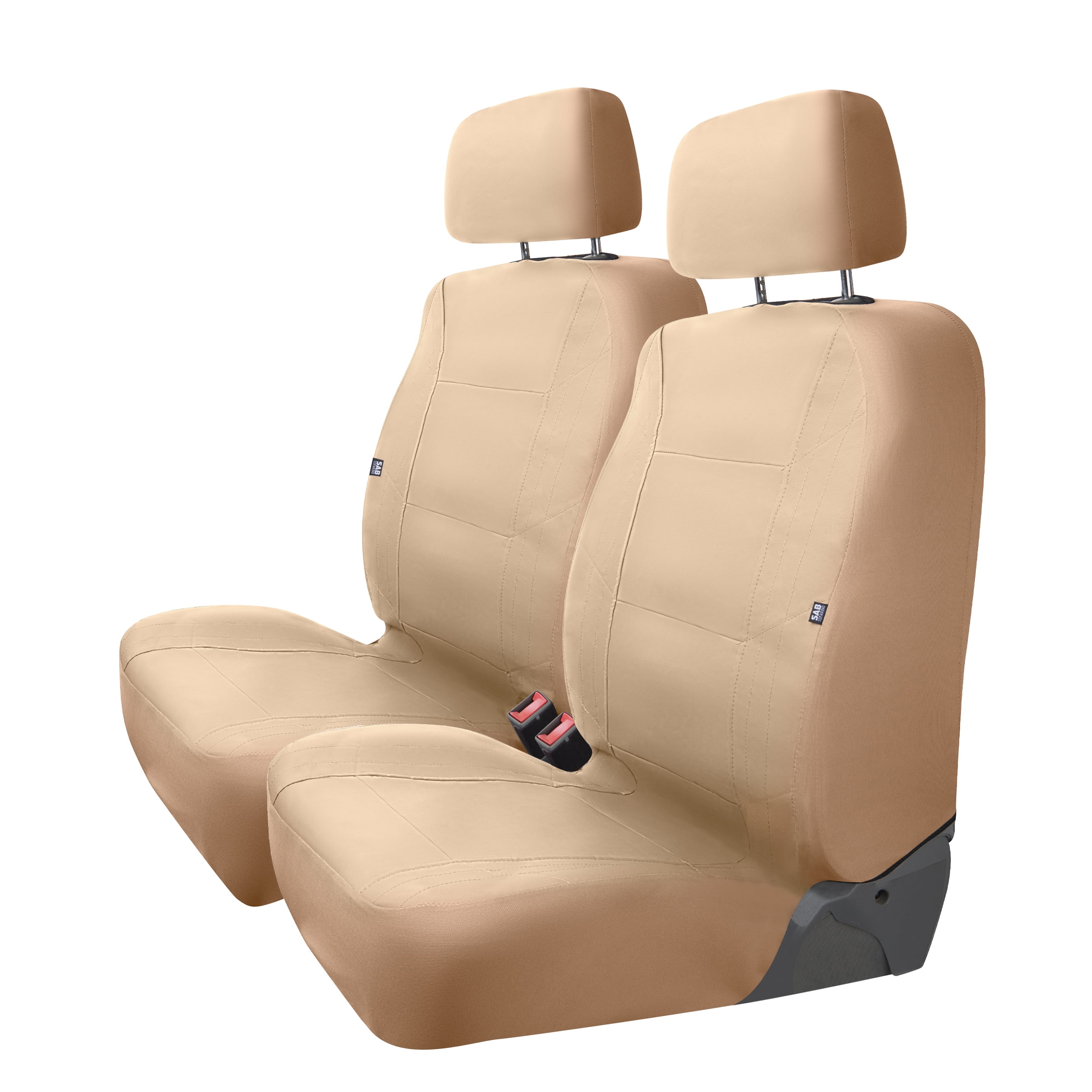 Custom Accessories 2 Piece Low Back Midnight Plush Car Seat Covers Tan,  40348WDC