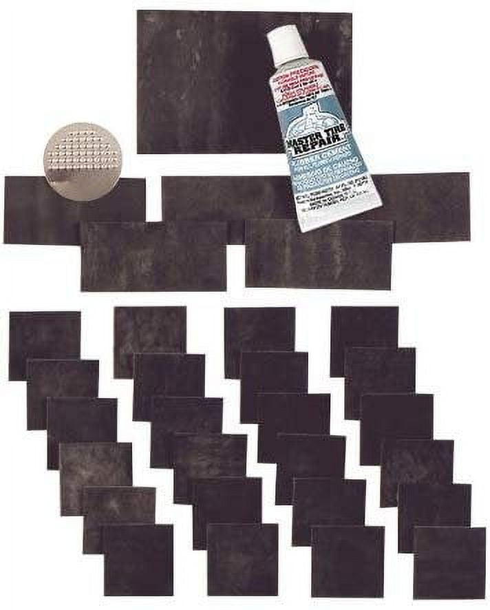 Custom Accessories 24448 Deluxe Rubber Patch Kit, 32 piece tire repair kit