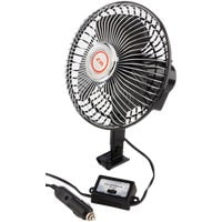 Heavy-Duty Black Metal 7" Oscillating Fan with 2-Speed Switch