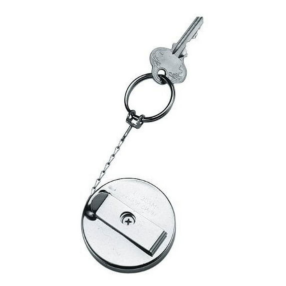 Custom Accessories Chrome Key Chain - Retractable Belt Clip Lightweight