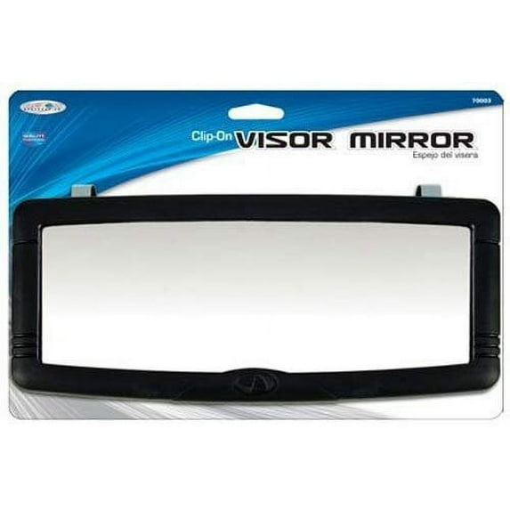 Custom Accessories 70003 Black Deluxe Visor Mirror