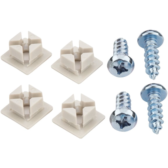 Custom Accessories 93322 White Nylon and Metal License Plate Fastener