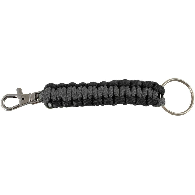 Custom Accessories Paracord Survival Key Chain - Black & Gray - 1 Each