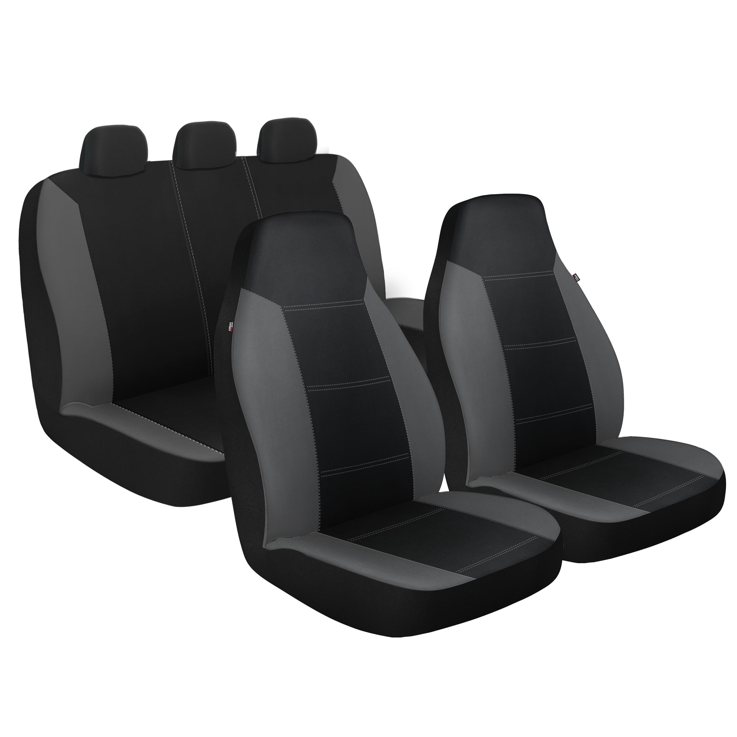 Custom Accessories Reflex 3-Piece Black-Gray Car Seat Covers