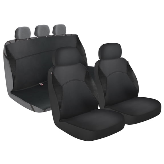 Custom Accessories Car Seat Covers Wetsuit 3-Piece Black