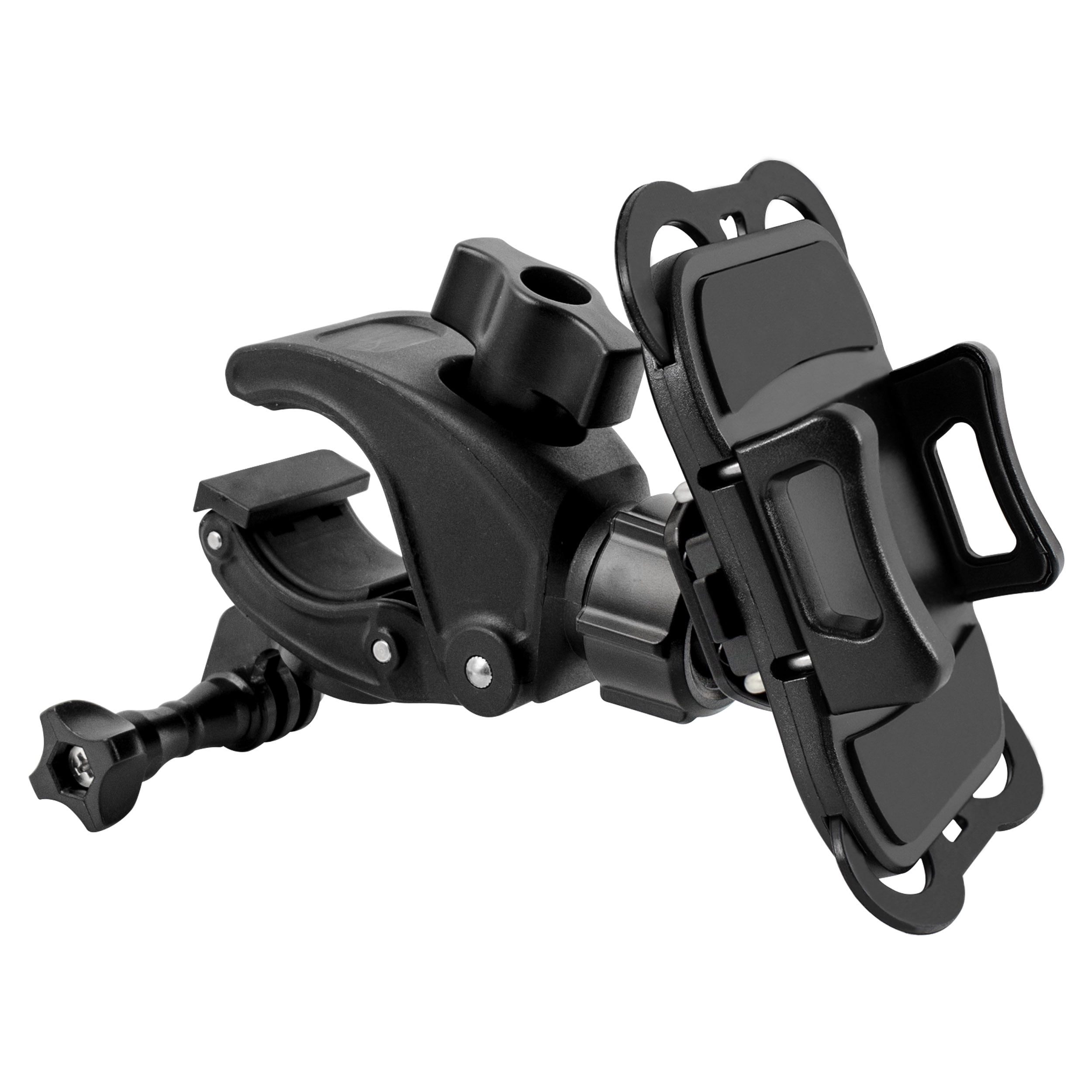 Custom Accessories Motorcycle/ATV Phone Holder and Action Camera Mount 18864W, Black