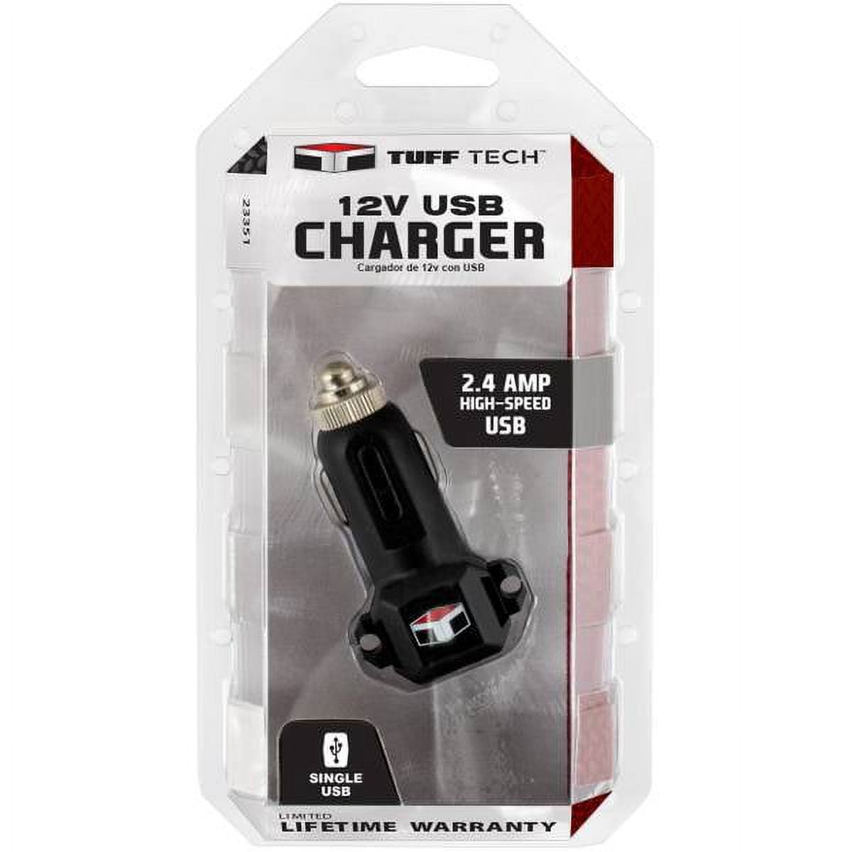 TuffTech Custom Accessories 23351 Single USB 2.4 Charger Plug