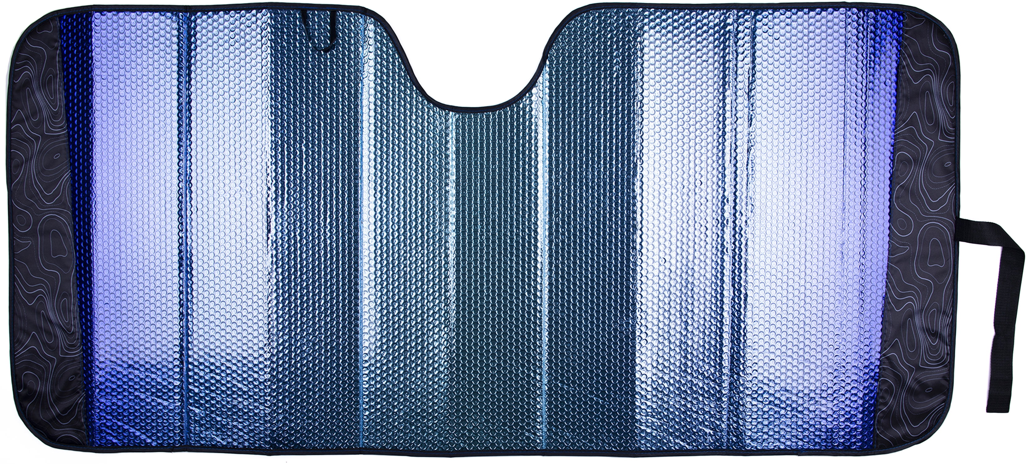 Custom Accessories Vision Blue Arctic Terrain Accordion Sunshade for Automotive Window Shades