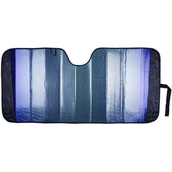 Custom Accessories Vision Blue Arctic Terrain Accordion Sunshade for Automotive Window Shades