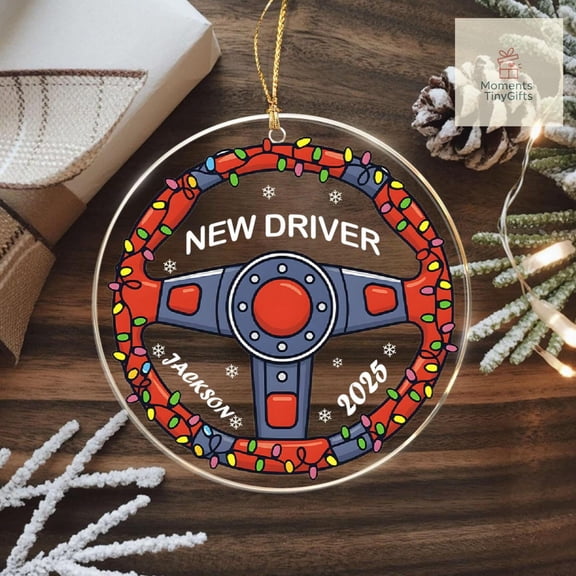 Custom Acrylic Drivers License Christmas Ornament, Fun Gift for Teen Drivers, New Car Celebration Keepsake