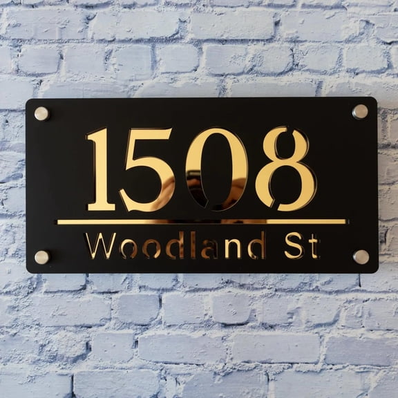 Custom Acrylic Modern House Numbers Sign Door Address Street Personalized 3D Letter Number Plaques Outdoor Name Home Decor Plate