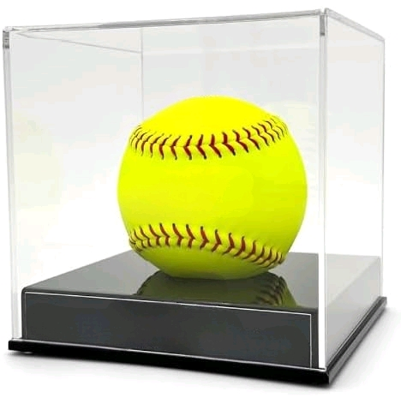 Custom Acrylic Softball Display Case - Includes Laser Engraving$$Storage