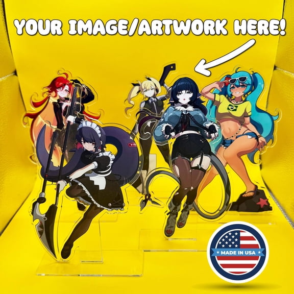 Custom Acrylic standee, picture stand, anime standee, artwork display, acrylic display, acrylic plaque, transparent acrylic, anime display (1 standee)
